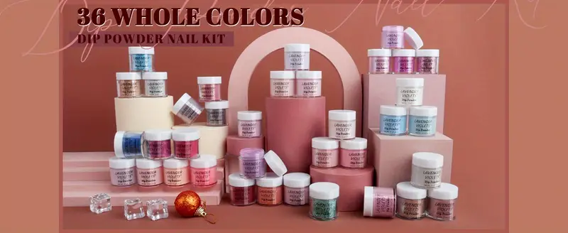 36 colors dip powder nail kit starter fast dry dipping powder color set white nude pink red blue fall and winter colors for french dip nails manicure pedicure diy details 0