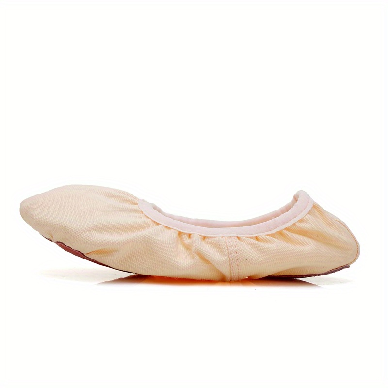 Elegant Solid Color Slip On Ballet Shoes for Girls, Anti Slip Soft Sole Dancing Shoes for Practice Performance, All Seasons
