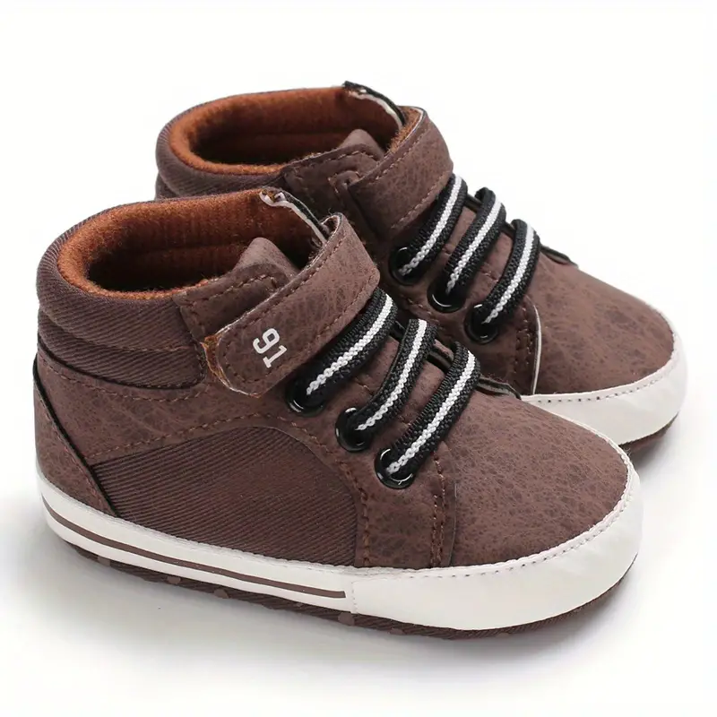 casual comfortable sneakers with hook and loop fastener for baby boys lightweight non slip walking shoes for indoor outdoor all seasons details 15
