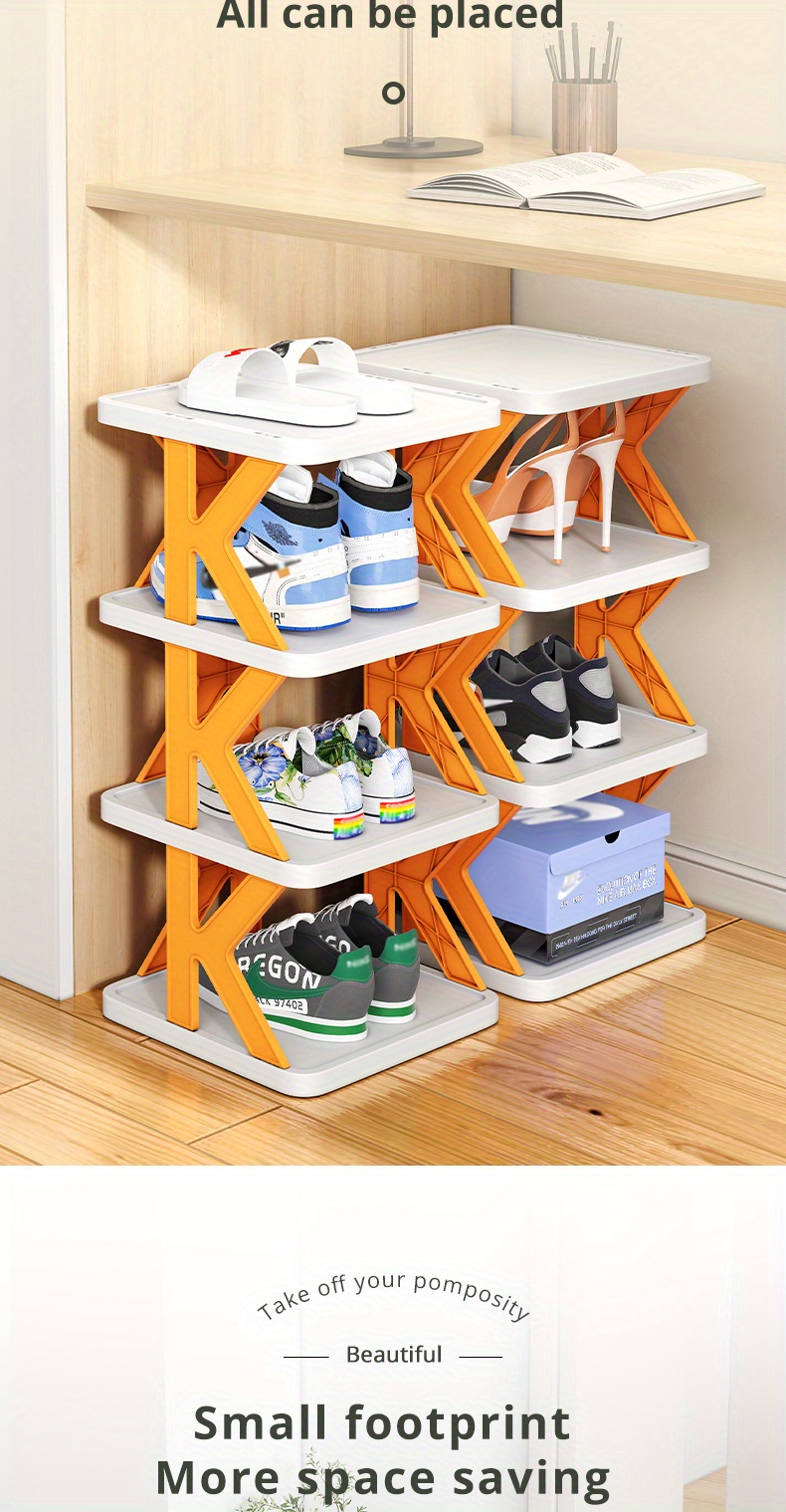  ZHANGJINYISHOP2016 Zapatero plegable para almacenamiento de  zapatos, organizador de zapatos, muebles para el hogar, a prueba de polvo,  estantes de zapatos, estante ahorrador de espacio, estante para zapatos :  Hogar y