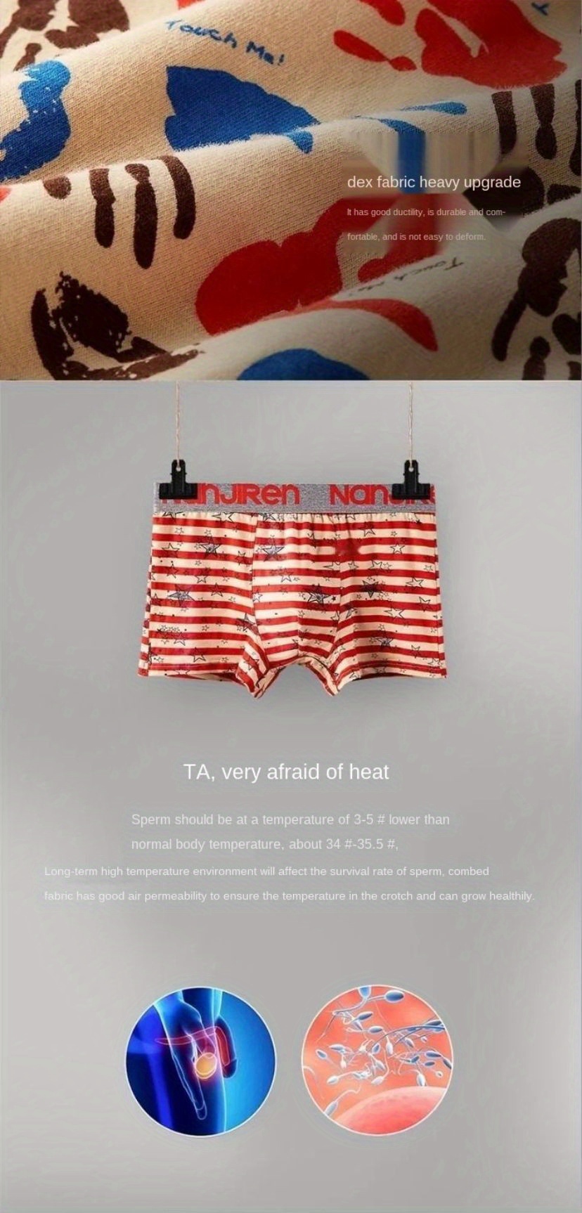 Mens's Boxer Briefs,Soft Sexy Underwear USA American Flag(34,M