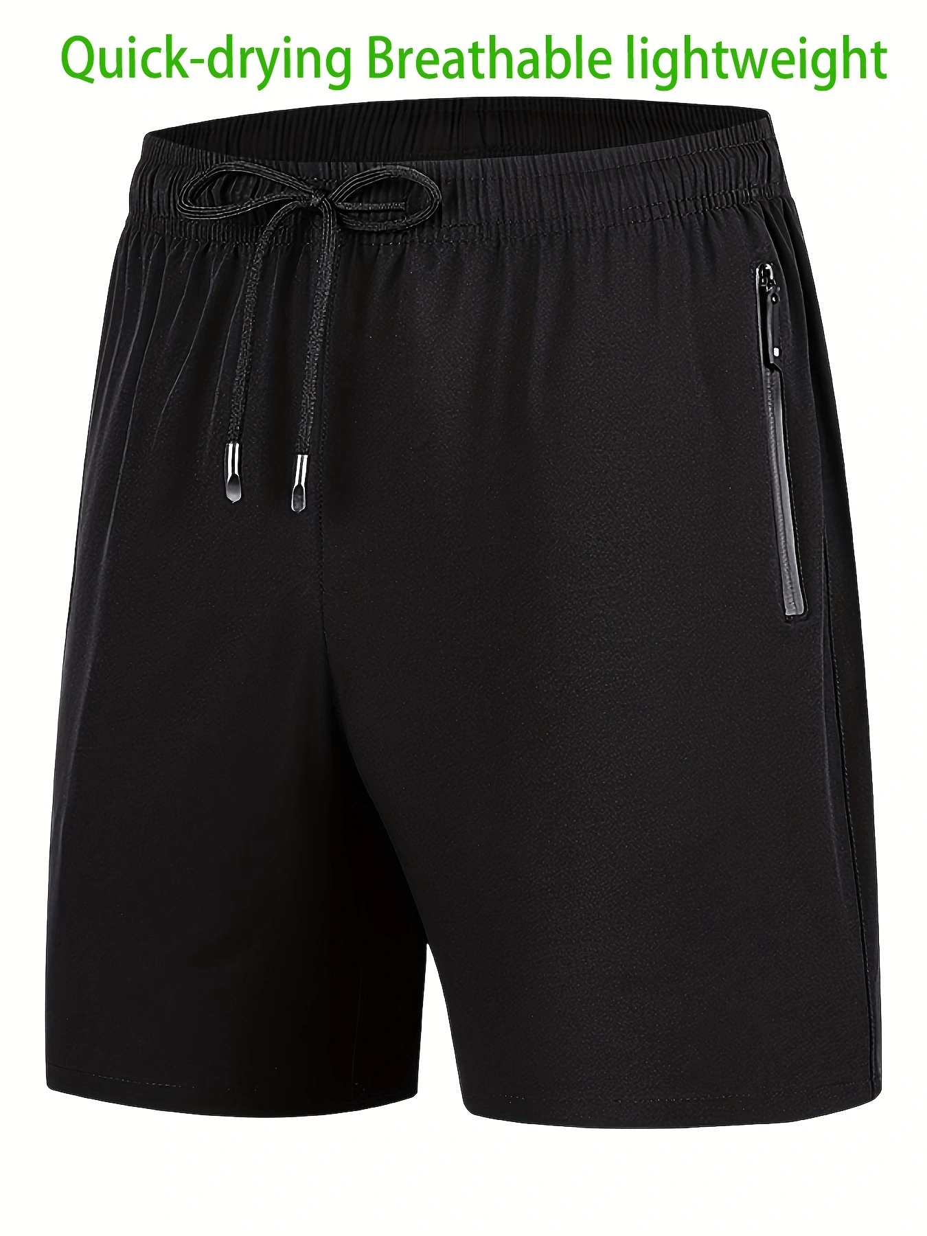 Muzboo Men's Quick-Dry Gym Shorts With Zip Pockets | Lightweight Sports Shorts For Running & Training (Big & Tall Sizes)