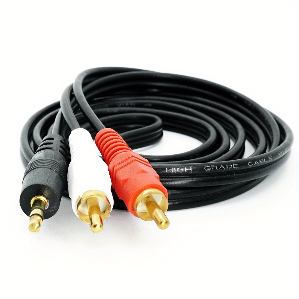 Cable Aux Audio Radio de Mini Jack 3.5mm Hembra a 2 RCA Macho Estereo  Divisor Y