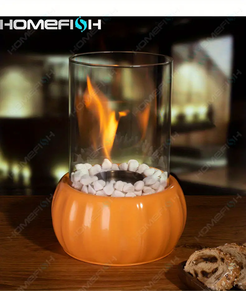 1pc real fire huge pumpkin alcohol lantern light indoor fire pit mini alcohol lantern fireplace glass table accessory personal fireplace indoor outdoor camping rectangle fire pit alcohol fireplace details 12