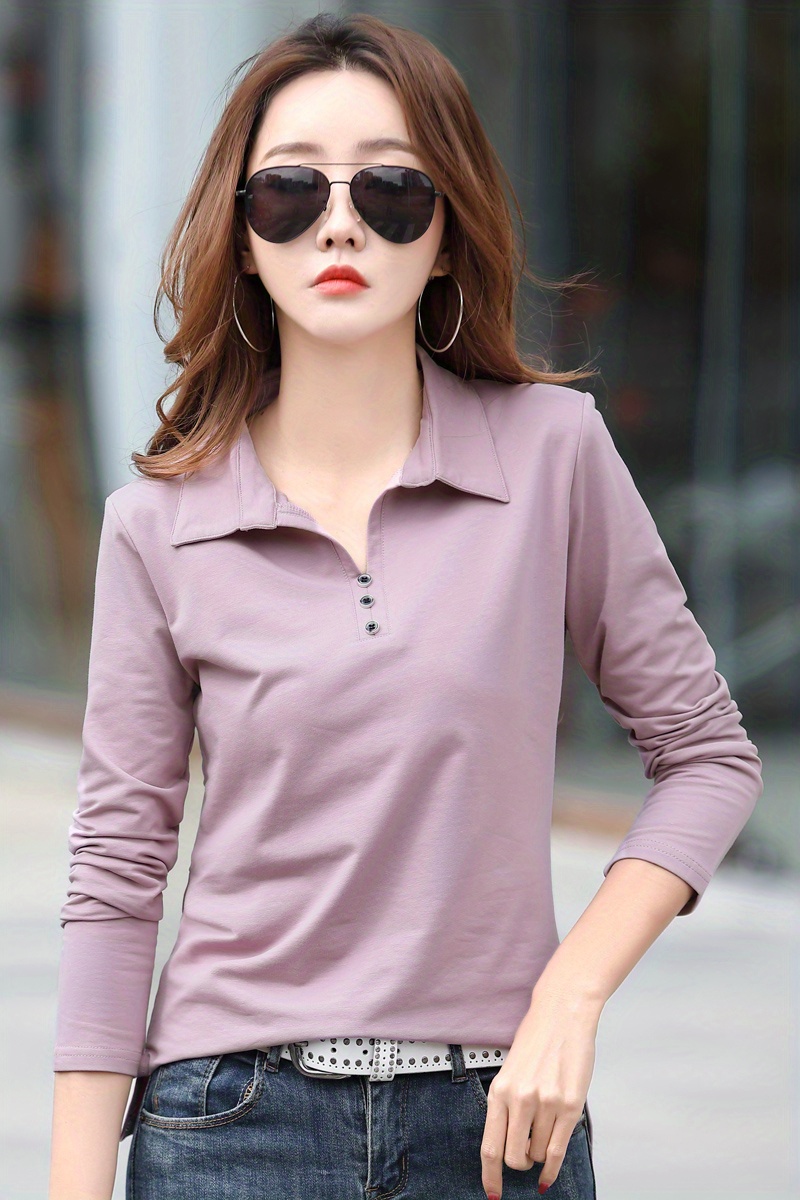 Polo long sleeve on sale button down womens