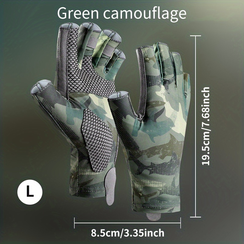 Fingerless Fishing Gloves Upf50+ Sun Gloves Uv Protection - Temu