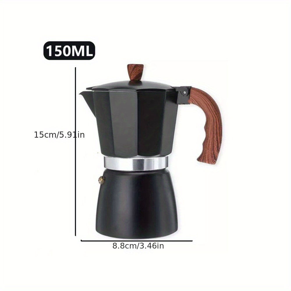 Mocha Coffee Pot Vintage Wooden Handle Aluminum Espresso Maker Moka Pot  Classic Italian and Cuban Brewing Tools Accessorie 300ml - AliExpress