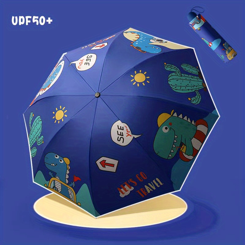 1 Unidade Guarda-chuva De Desenho Animado Guarda Sol De Viagem Guarda-chuva  Dobrável Compacto Guarda-chuva Uv Guarda-chuva à Prova De Sol Filho Ferro  Ampla Guarda-chuva Utilitário