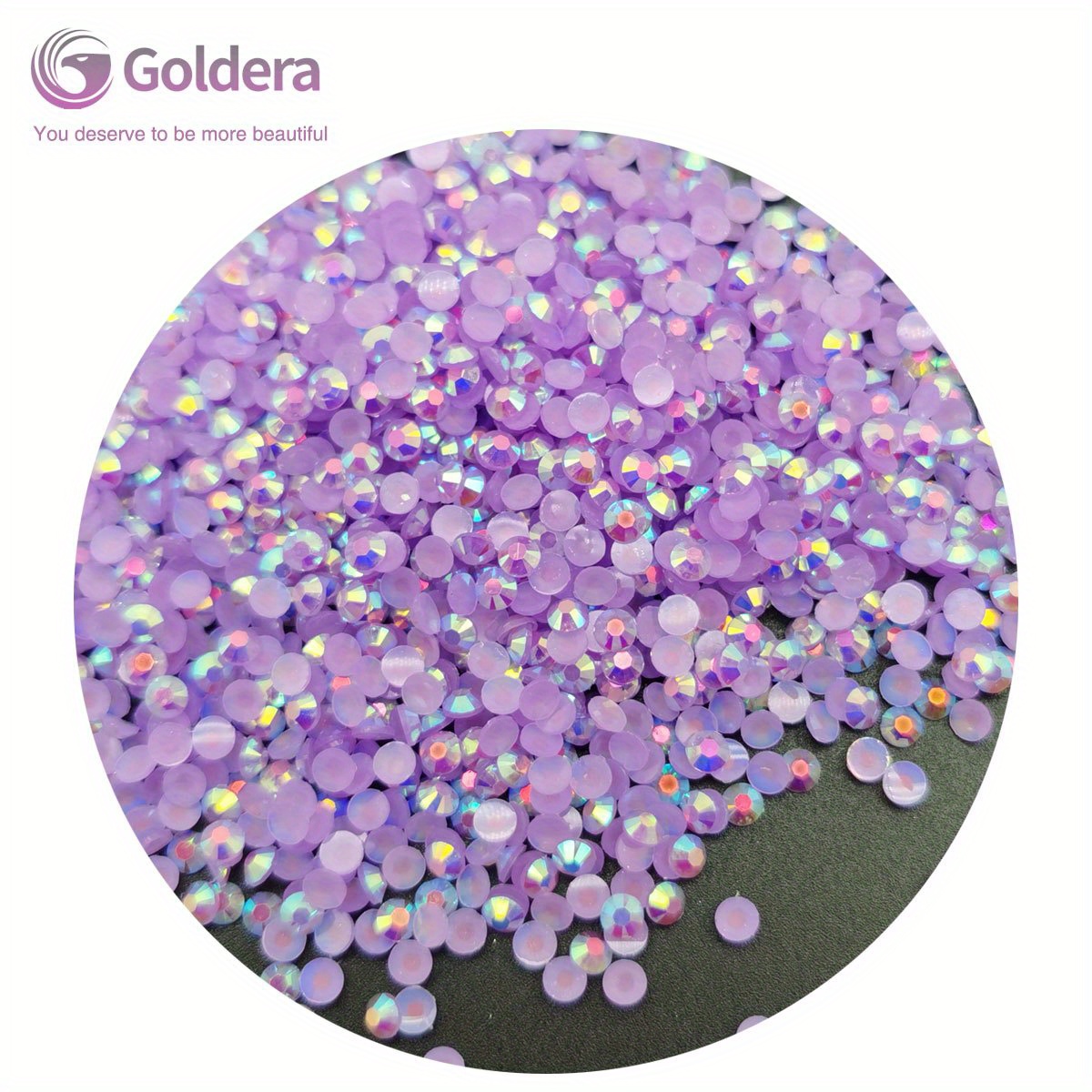 2500pcs 3mm Milk AB Non Hot Flatback Jelly Rhinestones