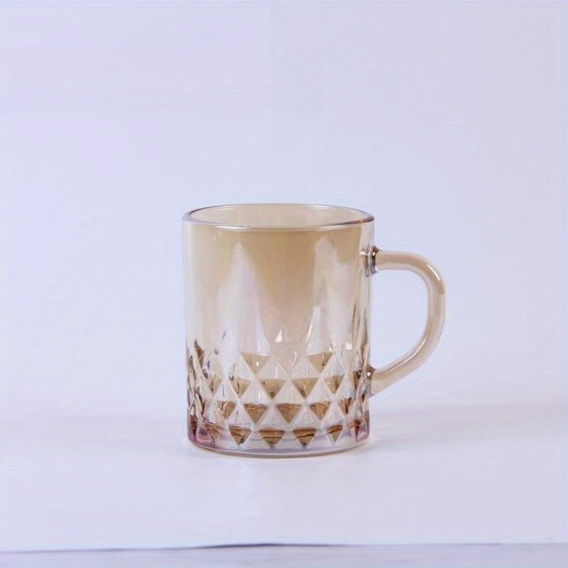 Glass Mugs, Embossed Glass Water Cups With Handles, Coffee Cups, Drinking  Cups, Summer Winter Drinkware - Temu