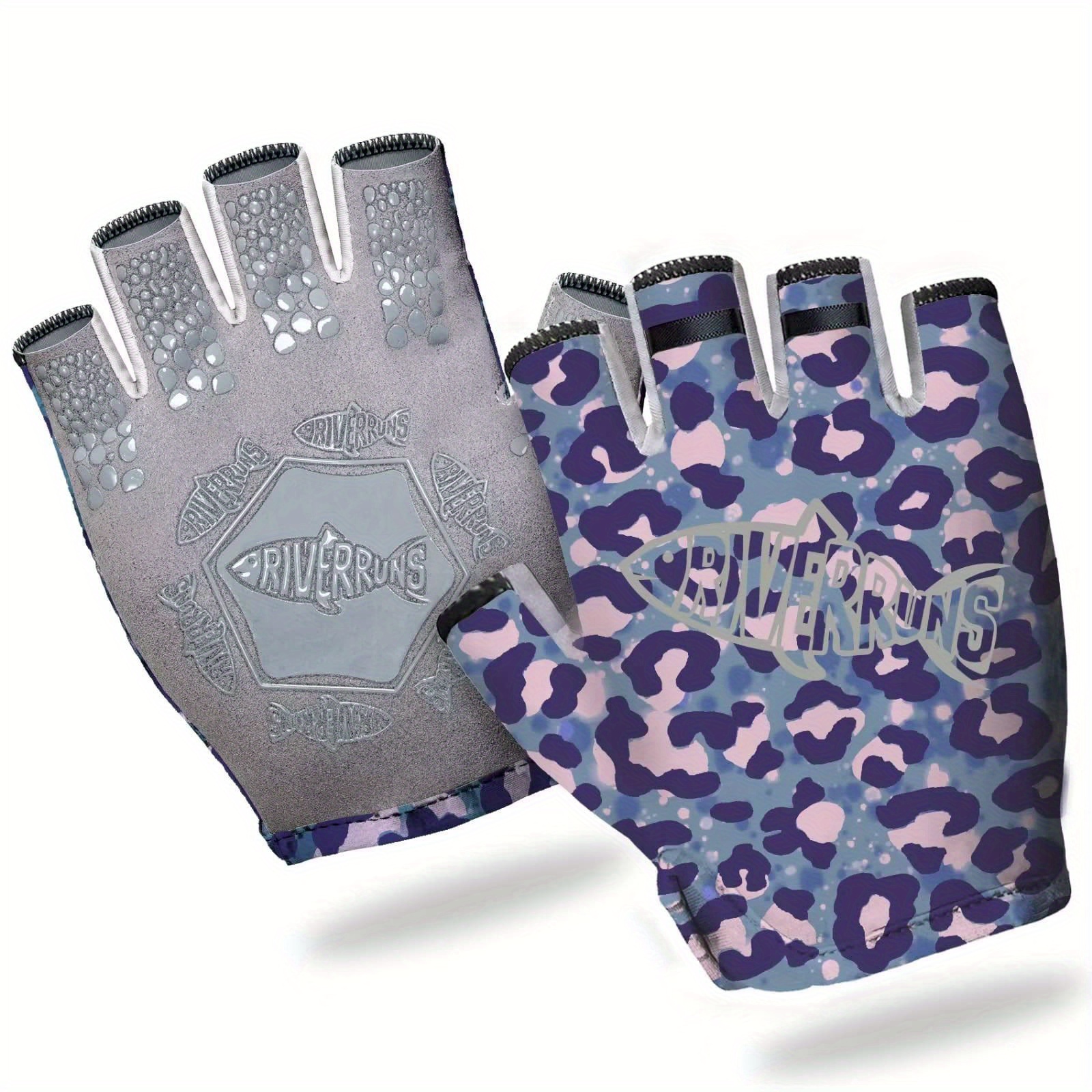 Goture Fingerless Fishing Gloves for Women Men Anti UV UPF50+ Sun