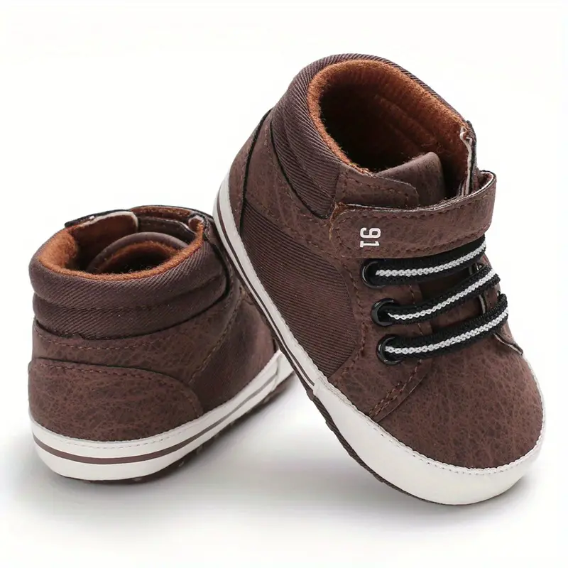 casual comfortable sneakers with hook and loop fastener for baby boys lightweight non slip walking shoes for indoor outdoor all seasons details 17