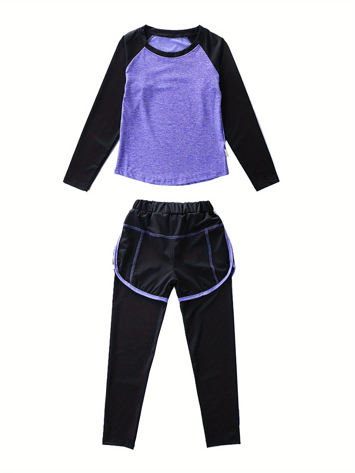 Girls' Sports Suit Casual Long Sleeve Top Pants Set Kids - Temu