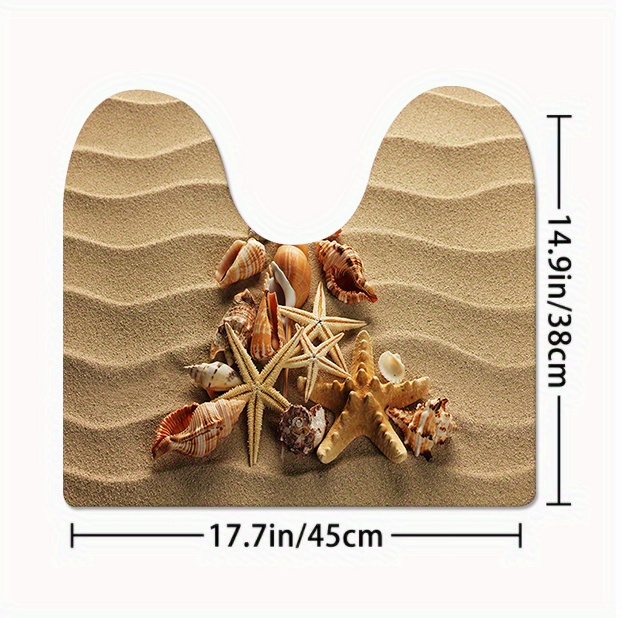 3D Beach Shell 015 Non Slip Rug Mat