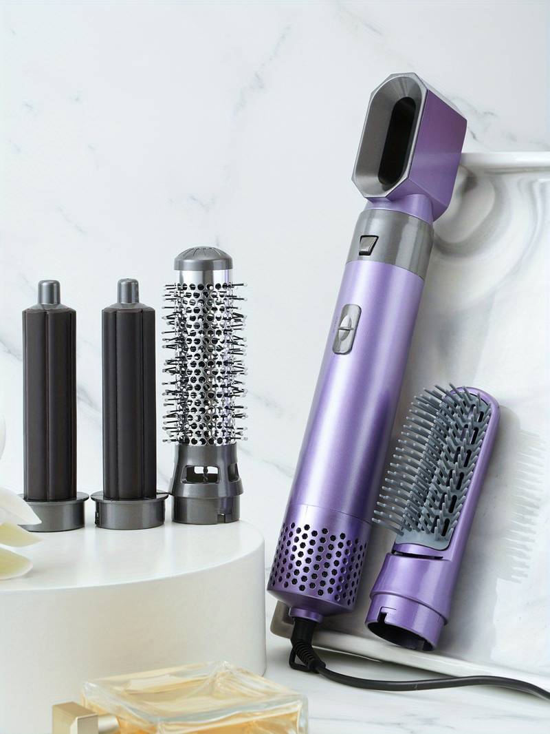 5 in 1 hair dryer brush negative ionic hot air brush volumizer styler set with interchangeable brush head electric hair curler straightener brush details 0