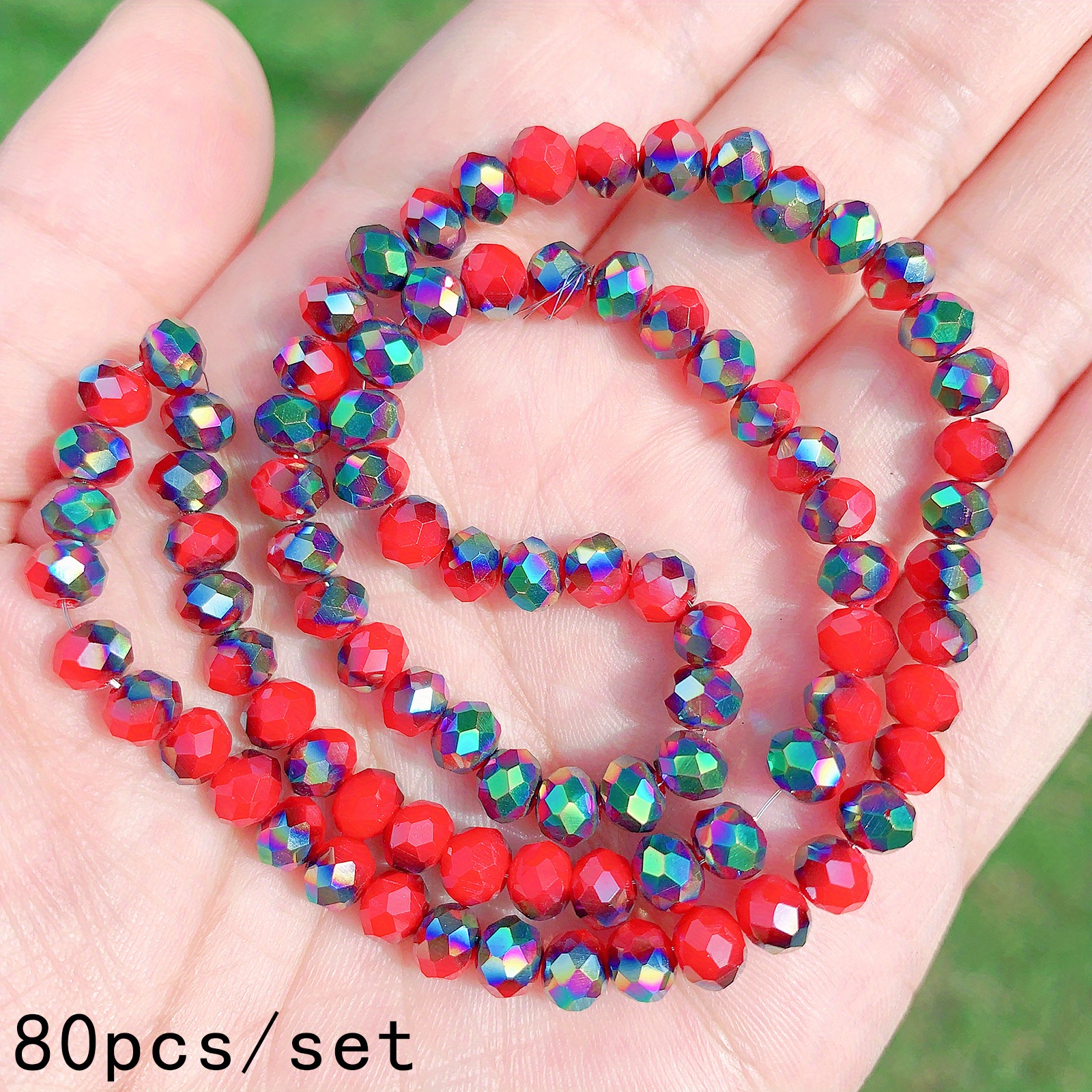 High Quality Red Crystal Beads And Colorful Glass Beads Loose Bead