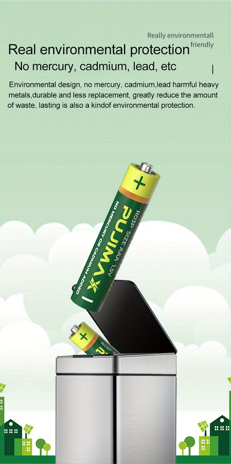 Pujimax 1 5v Aaa Battery Carbon Batteries For Electric Toys Flashlight Wireless Mouse Portable