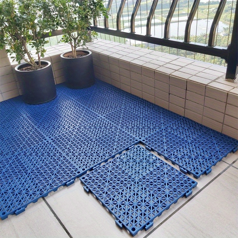 Interlocking Rubber Floor Tiles Mats Bathroom Tile with Drain