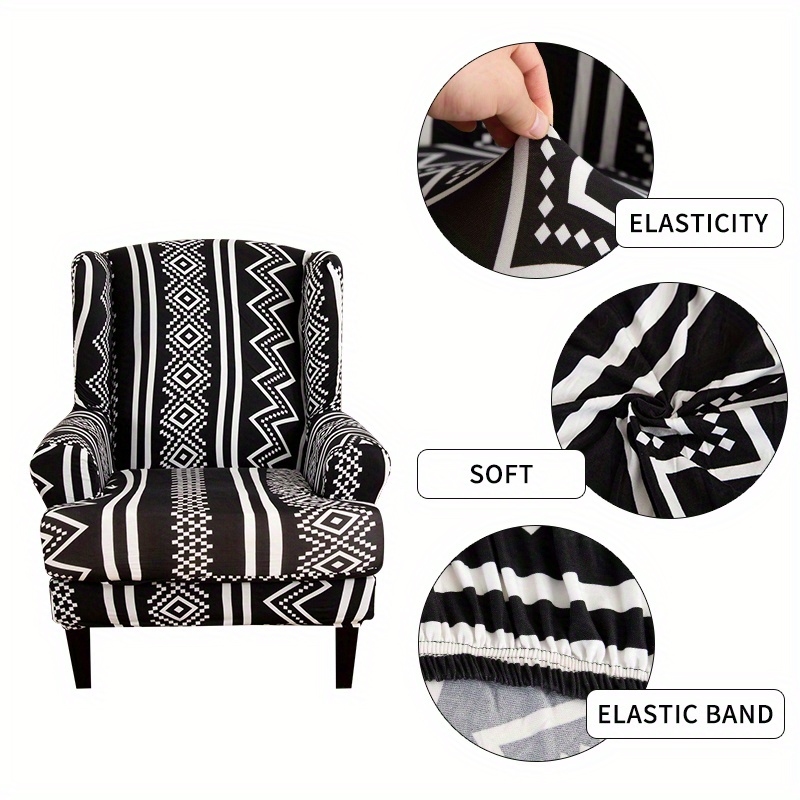 Black and white striped spandex chair covers hot sale