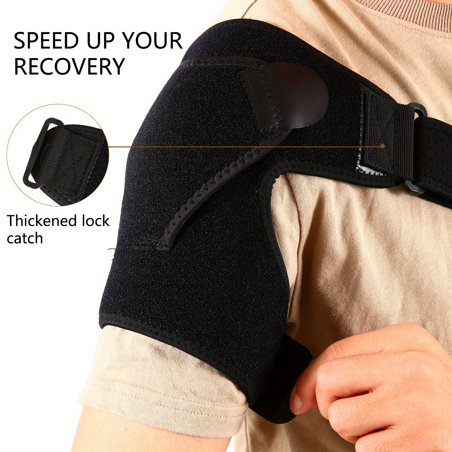 1pc Shoulder Brace Support And Compression Sleeve For Torn Rotator