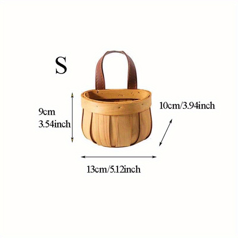 Hand woven Wood Hanging Wall Basket Kitchen Garlic - Temu