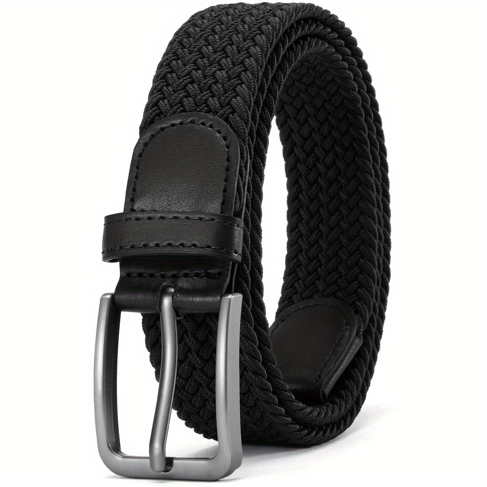 2 Pack Mens Mens Elastic Belt, Black Belt Braided Golf Belt For Men, Woven  Stretch Belt For Father's Day : : Clothing, Shoes & Accessories