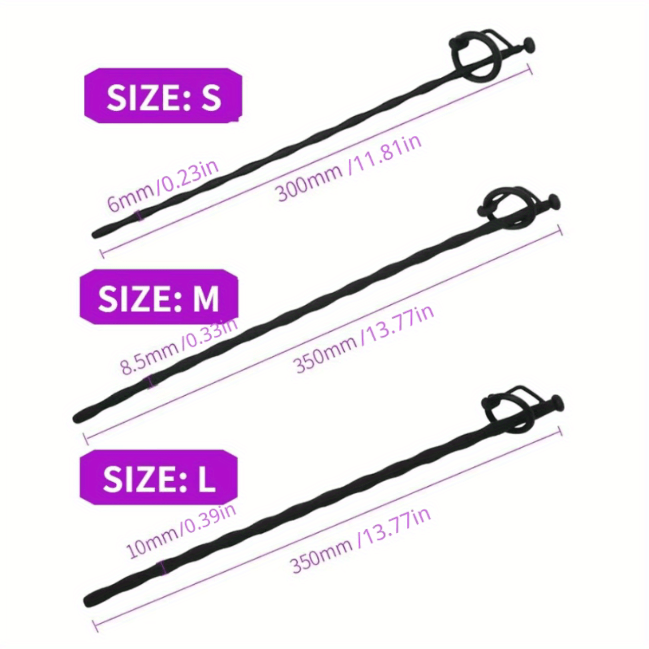 Extra Long Silicone Urethral Sounds Beads For Men, Stimulating Urethral