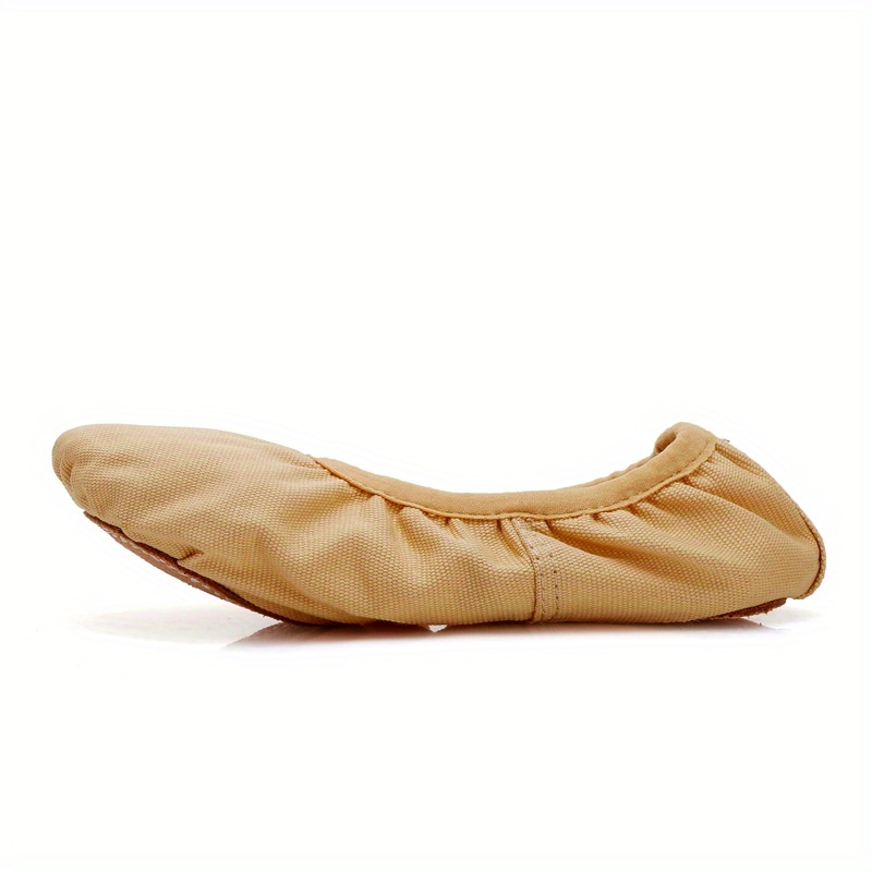 Elegant Solid Color Slip On Ballet Shoes for Girls, Anti Slip Soft Sole Dancing Shoes for Practice Performance, All Seasons