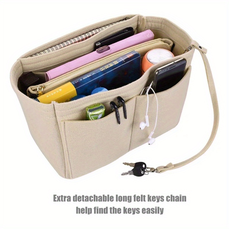 Felt Cloth Insert Bag Organizer Make Up Handbag Travel Inner Bag Portable  Cosmetic Bag