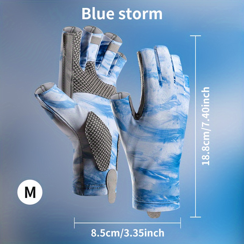 Anti-slip Fishing Gloves Half Finger For Men Fish Cycling Sun Protection  Glove A