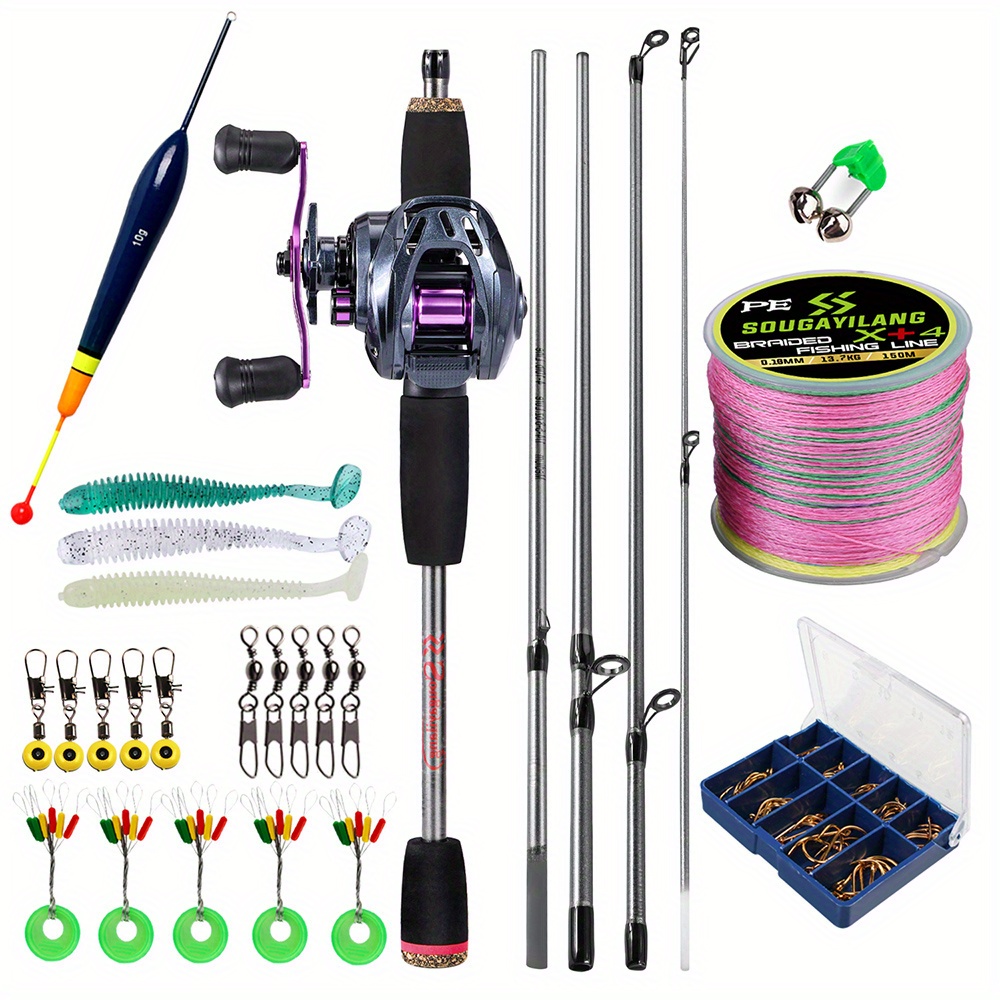 Sougayilang Portable Baitcasting Fishing Rod And Reel Combo - Temu