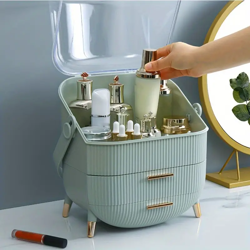 1pc makeup organizer for vanity makeup drawer organizer cosmetic display case with makeup brushes holder pen pencil holder bathroom makeup organizer friend gifts for women girls details 6