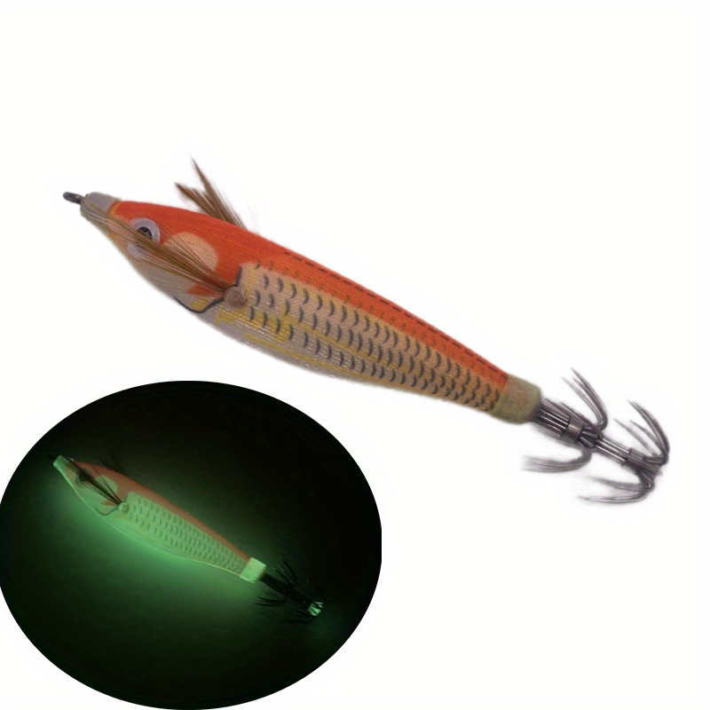 Luminous Simulation Wood Shrimp Bait Squid Hook Artificial - Temu