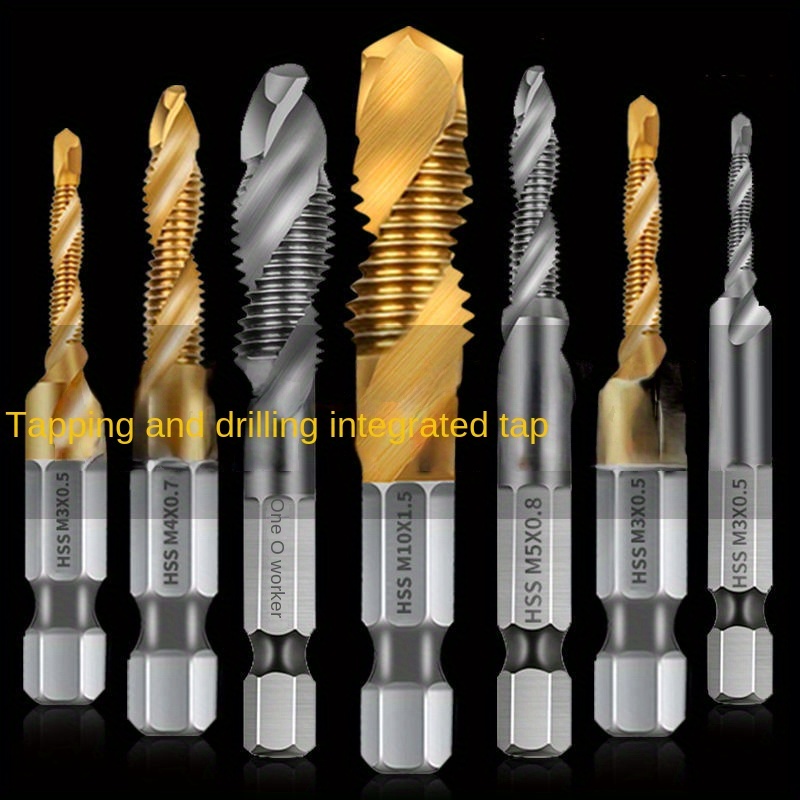 Drilling Tapping Integration Titanium Plated Hexagonal Shank - Temu