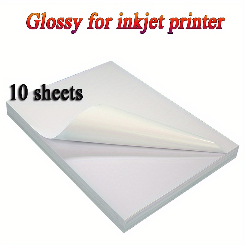 Self-Adhesive Photo Paper, Glossy Sticker Paper for Inkjet Printer