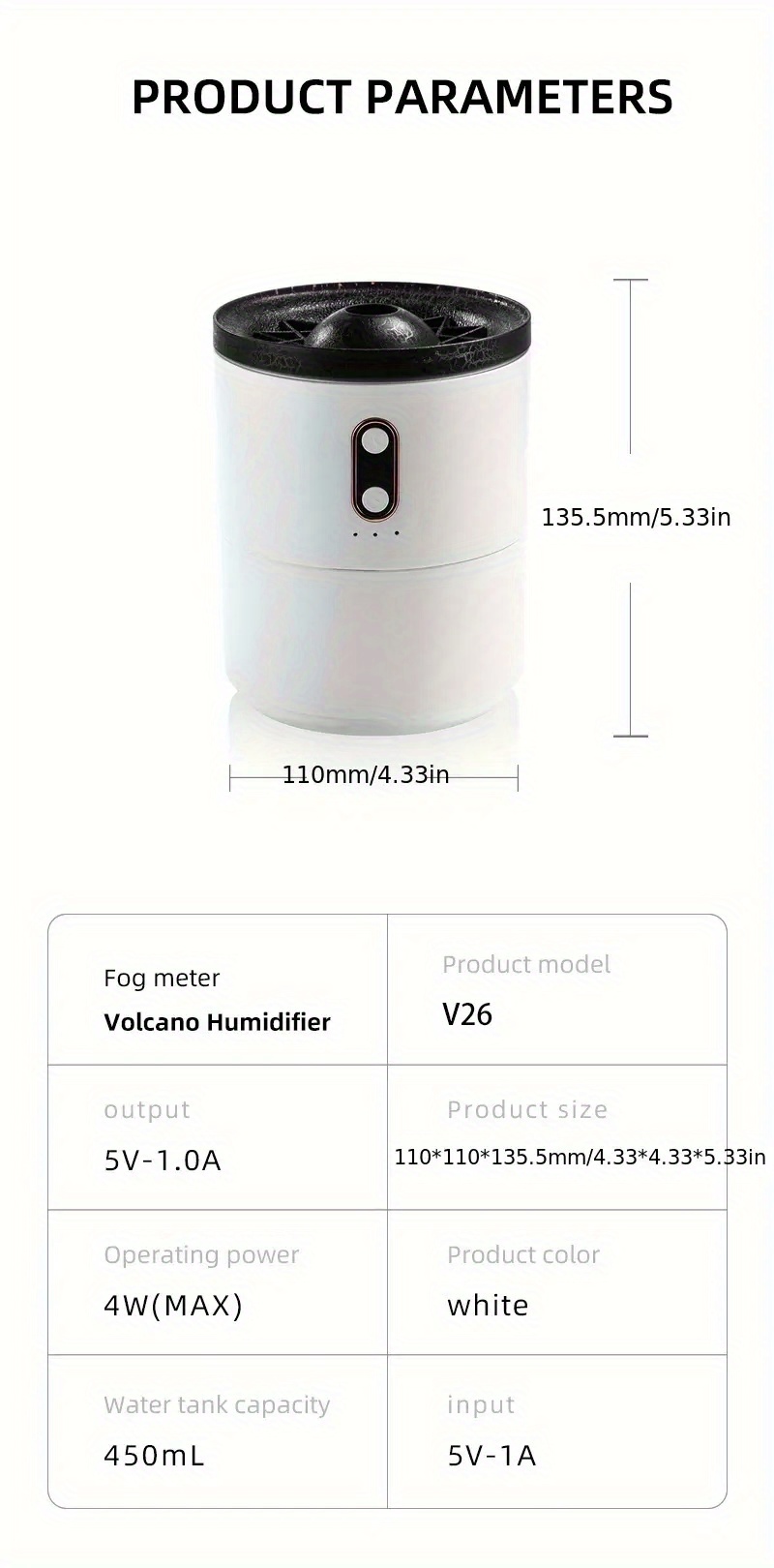 1pc air humidifier aromatherapy essential oil v26simulation volcanic humidifier independence day halloween christmas wedding birthday party supplies camping bbq accessories beech vacation essential details 6