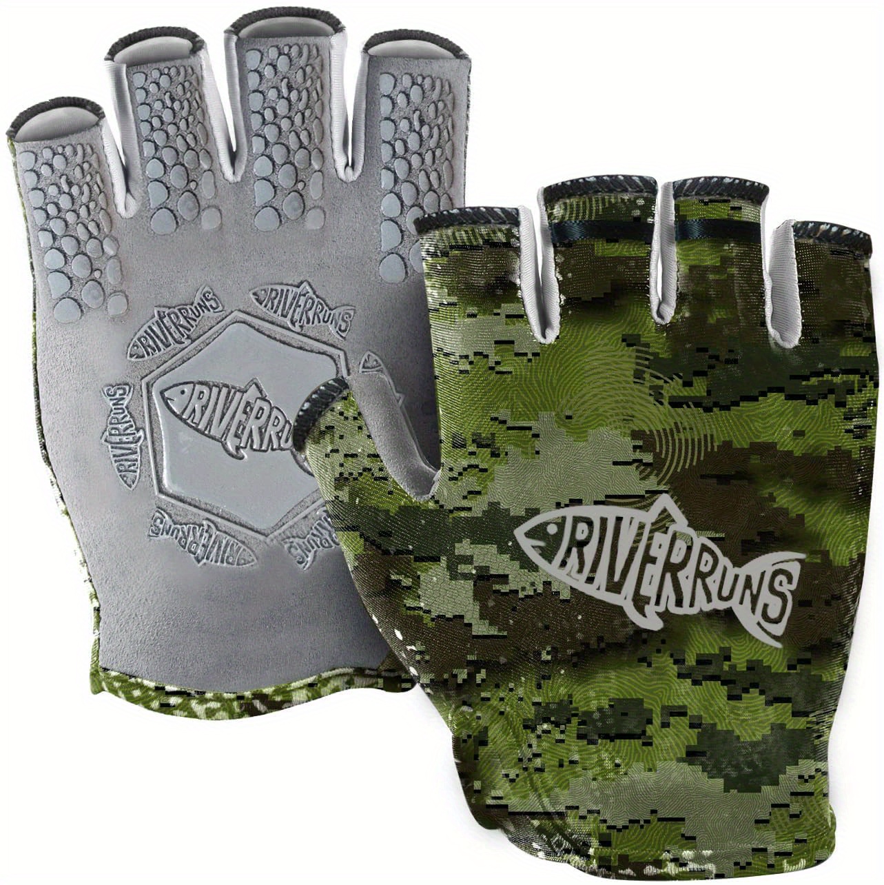 Riverruns UPF 50+ Sun Protection Fingerless Fishing Gloves for Men and Women  Fishing, Boating, kayaking, Hiking, Running - AliExpress