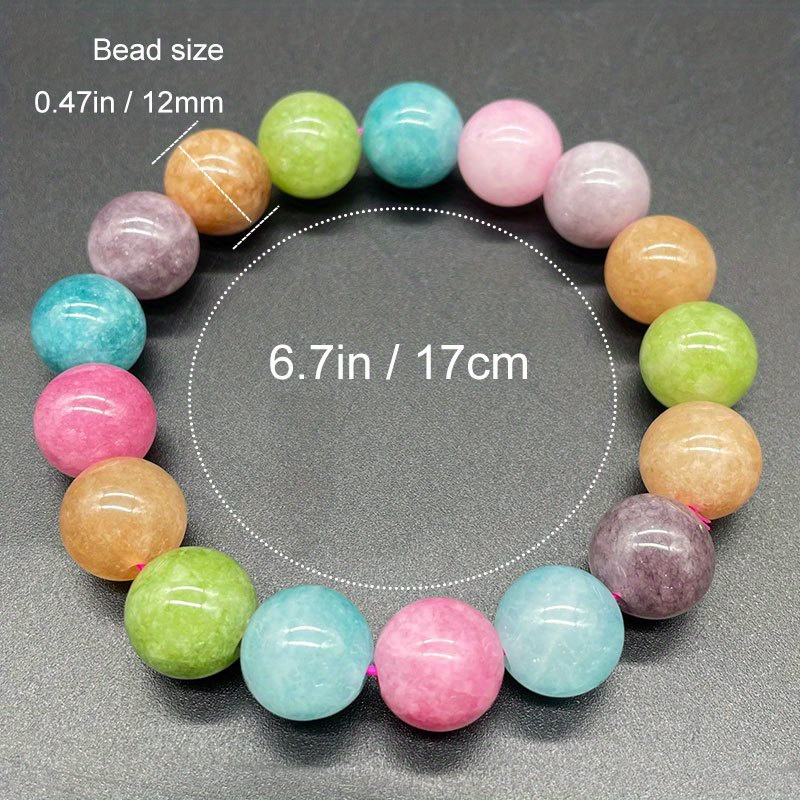 Y2K Candy Colored Jade Bracelet Gift Boxed