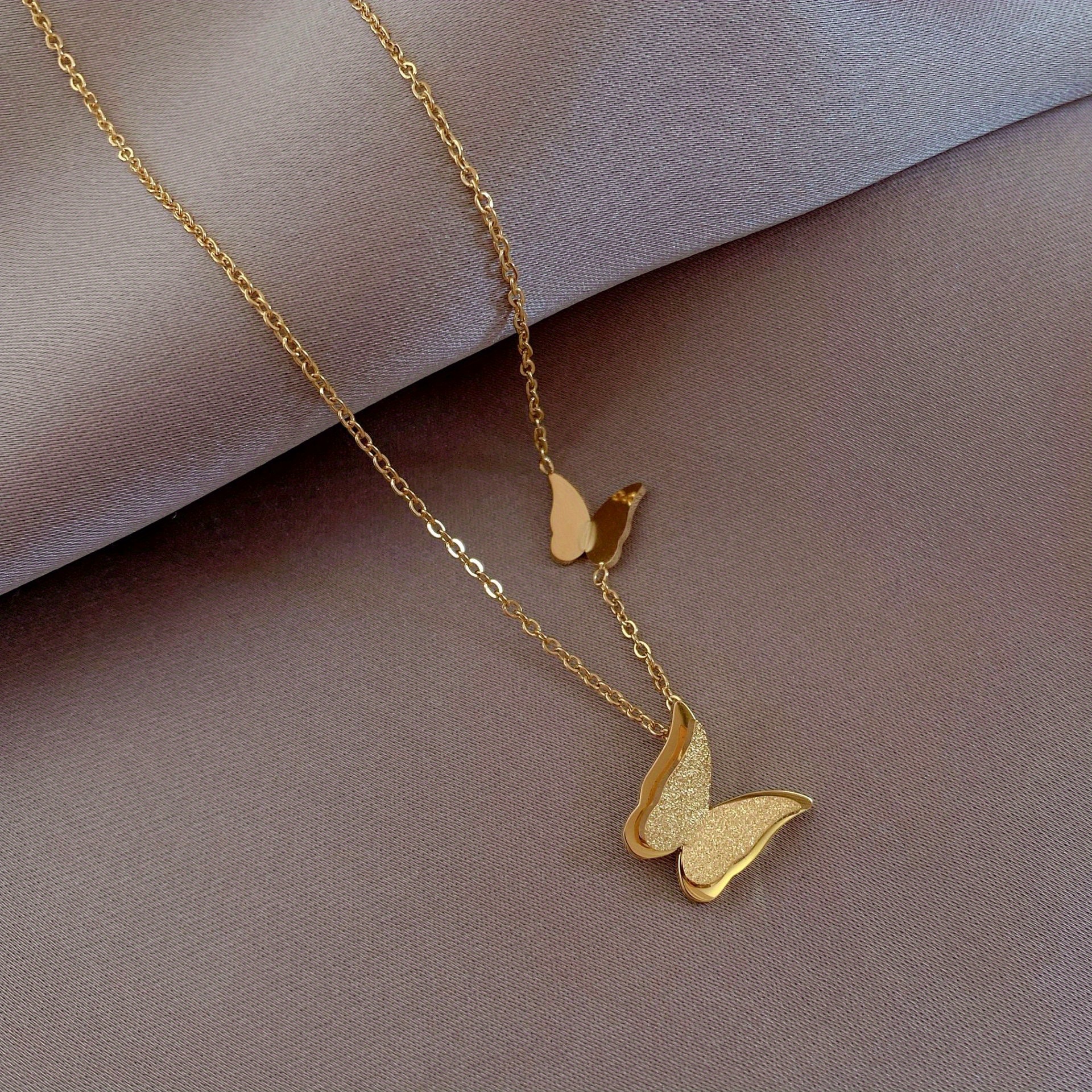 Butterfly Decor Necklace Short Clavicle Chain Temu Australia