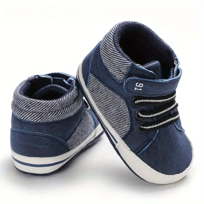 casual comfortable sneakers with hook and loop fastener for baby boys lightweight non slip walking shoes for indoor outdoor all seasons details 9