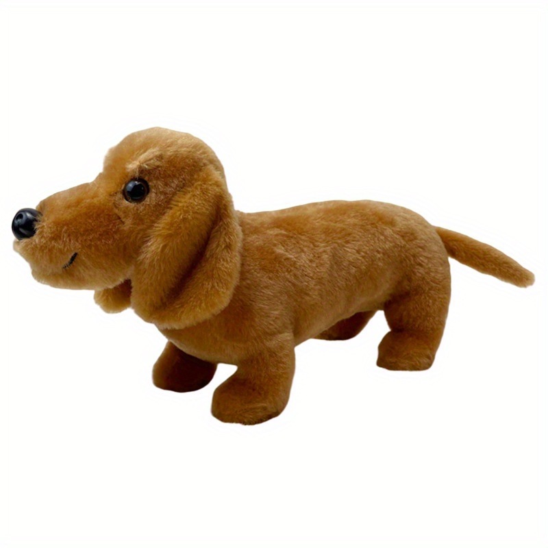 new plush Welsh Corgi dog toy high quality brown standing dog doll about  33cm