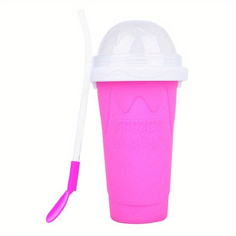 Slushy Maker Cup Frozen Magic Squeeze Cup Travel Portable Double Layer  Silica Pinch Cup Summer Cooler Smoothie Cup Homemade Slushie Milkshake Maker  DIY for Kids & Adults 