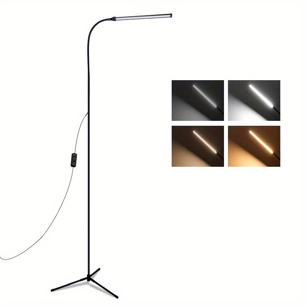 EBEST Led Floor Lamp for Eyelash Extensions Craft Task Floor Standing Light  Adjustable Gooseneck Dimmable lash LED Lamp for Facial Spa Salon Makeup