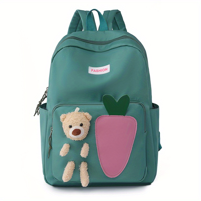 Bear Carrot Backpack Schoolbag for Girls Boys