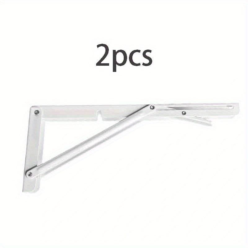 Folding Brackets, 2Pcs Silver Steel Foldable Support Bracket Heavy