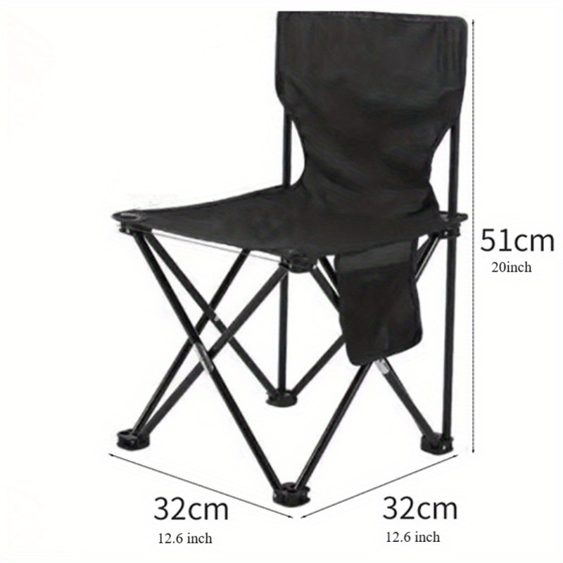 1pc Folding Camping Chair Lightweight Backpacking Chair With Carry Bag And  Side Pocket For Hiking Gardening Beach Fishing Travel And Picnic Maximum  Load Bearing Capacity 120kg