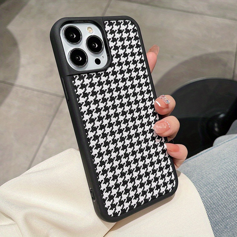 Woven Houndstooth Phone Case For Iphone 13 Pro Max/13 12 13 14pro