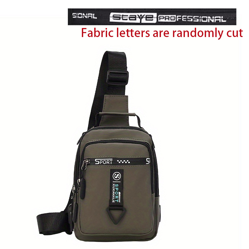 Mens Chest Bag Outdoor Travel Sports Shoulder Sling Backpack Cross Body Bag