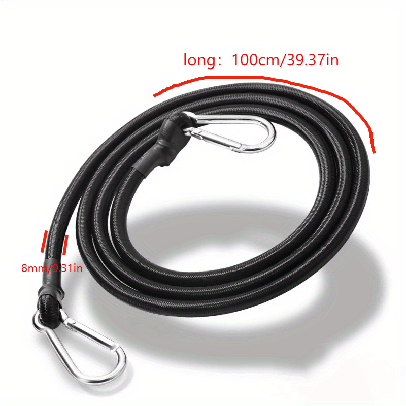 Clip Bungee Cord Adjustable Loop End Heavy Duty Fall Protection Retractable  Shock Cord Stopper for Mountainee Construction gourd 