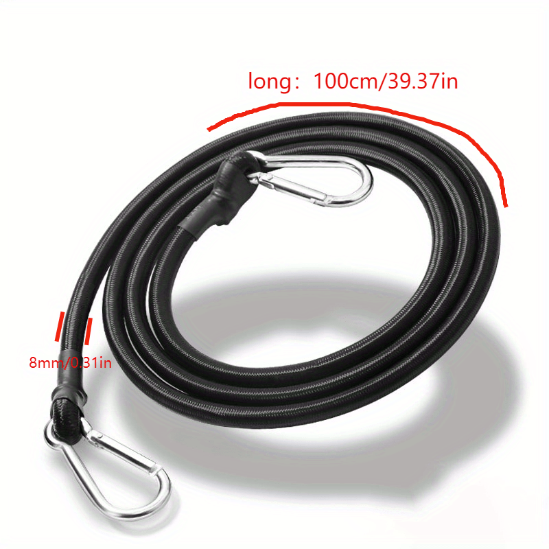 Corde Elastiche con Gancio, 3M Regolabili piatte Elastici con Ganci  Tenditori, Set da forti Elastico Tenditori, Corda Elastica per Teloni,  Campeggio